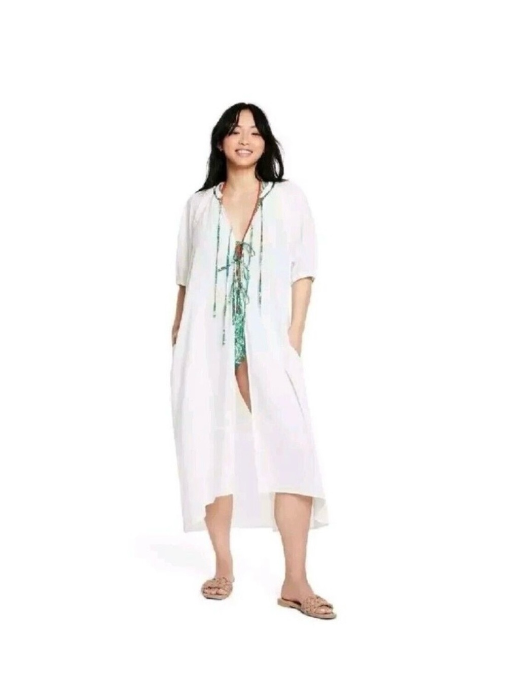 RHODE by Target White Women’s Swim Cover-Up Maxi